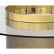 Haru 35.5 X 15.75 inch Clear / Gold Coffee Table